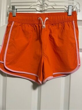 Crewcuts Orange Shorts with Pink Trim